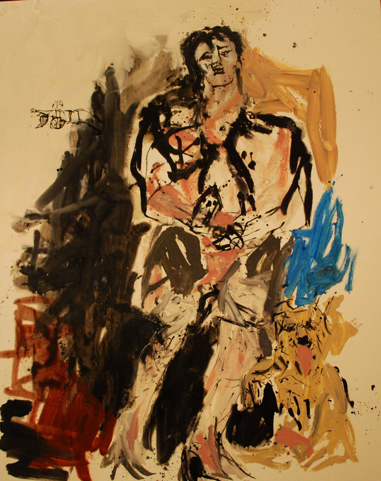 GAM - EROI_47.JPG - GEORG BASELITZ - Deutschbaselitz 1938 - POET IN STIEFEIN (Remix) 2008